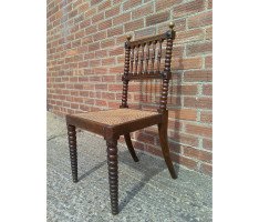 E W Godwin (attributed). A set of six simulated rosewood and caned dining chairs - Thumbnail 3