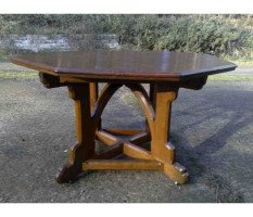 A W N Pugin for J G Crace. An outstanding oak centre table - Thumbnail 2