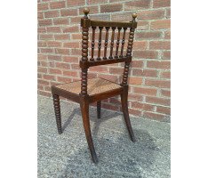 E W Godwin (attributed). A set of six simulated rosewood and caned dining chairs - Thumbnail 4