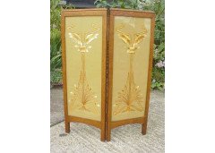 A superb Glasgow School oak folding firescreen - Thumbnail 1