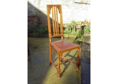 George Walton (style of). A pair of Arts and Crafts oak chairs - Thumbnail 2