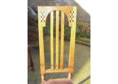 George Walton (style of). A pair of Arts and Crafts oak chairs - Thumbnail 3