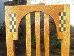 George Walton (style of). A pair of Arts and Crafts oak chairs - Thumbnail 4