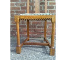 G M Ellwood for J S Henry. A rare and important Arts and Crafts oak armchair and matching side chair - Thumbnail 25