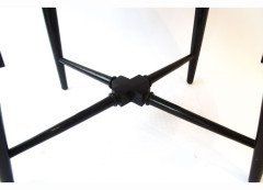 E W Godwin for William Watt. A rare pair of Old English or Jacobean ebonised curved back elbow chair - Thumbnail 4