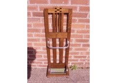 E A Taylor. A Glasgow School Arts and Crafts oak stickstand - Thumbnail 3