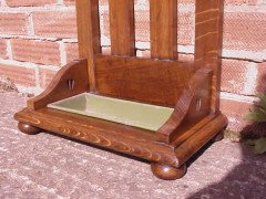 E A Taylor. A Glasgow School Arts and Crafts oak stickstand - Thumbnail 7