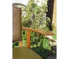 George Walton. A rare Glasgow School oak and leather 'Abingdon' armchair - Thumbnail 5