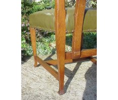 George Walton. A rare Glasgow School oak and leather 'Abingdon' armchair - Thumbnail 6