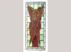 Carl Almquist for Shrigley and Hunt. An Arts and Crafts painted and leaded window - Thumbnail 1