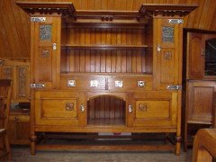 E A Taylor for Wylie and Lochhead. An Arts and Crafts oak sideboard - Thumbnail 1