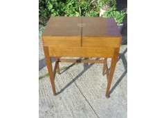 George Walton. An Arts and Crafts oak fold over writing desk - Thumbnail 1