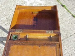 George Walton. An Arts and Crafts oak fold over writing desk - Thumbnail 6