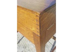 George Walton. An Arts and Crafts oak fold over writing desk - Thumbnail 7