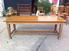 John Ednie. A rare Glasgow School oak refectory table for the Printing Works in Darnley St Glasgow - Thumbnail 4