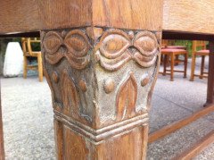 John Ednie. A rare Glasgow School oak refectory table for the Printing Works in Darnley St Glasgow - Thumbnail 8