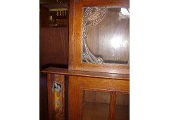 C F A Voysey for J S Henry. An Arts and Crafts oak display cabinet - Thumbnail 3