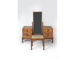 Gordon Russell. An oak Dressing table and stool - Thumbnail 1