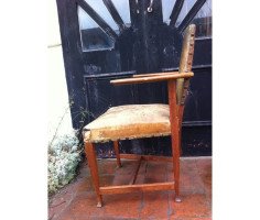George Walton. A rare Glasgow School oak and leather 'Abingdon' armchair - Thumbnail 6