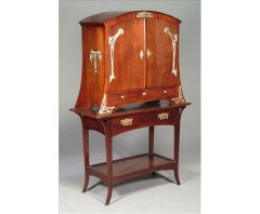 WMF. An Art Nouveau electro-plated table service for twenty four in an oak cabinet on stand pattern 37 - Thumbnail 1