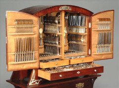 WMF. An Art Nouveau electro-plated table service for twenty four in an oak cabinet on stand pattern 37 - Thumbnail 2