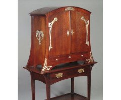 WMF. An Art Nouveau electro-plated table service for twenty four in an oak cabinet on stand pattern 37 - Thumbnail 3