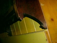 E W Godwin (attributed). An oak hanging bookcase, with portrait medallion roundels in moulded vulcanite - Thumbnail 9
