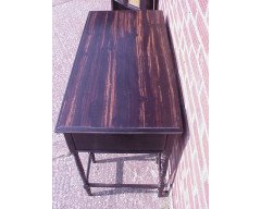Collinson and Lock. An eight leg ebonised desk with a Makassar Ebony top. - Thumbnail 5
