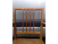 Edward Barnsley. A super quality pair of Cotswold style oak armchair - Thumbnail 5