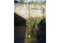 Margaret Gilmour. A Glasgow school telescopic brass standard lamp - Thumbnail 1