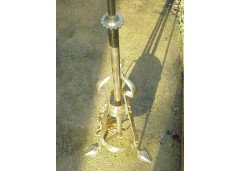 Margaret Gilmour. A Glasgow school telescopic brass standard lamp - Thumbnail 2