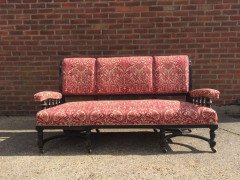 Bruce Talbert for Gillows. An Aesthetic Movement ebonised settee - Thumbnail 1