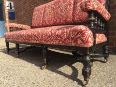 Bruce Talbert for Gillows. An Aesthetic Movement ebonised settee - Thumbnail 4
