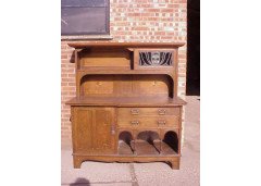 P E Gane. An oak Arts and Crafts sideboard in the manner of E A Taylor - Thumbnail 1