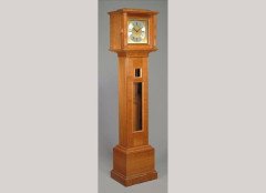 Robert Mouseman Thompson. A rare oak longcase clock - Thumbnail 1