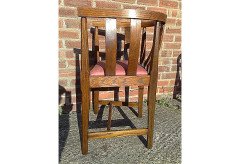 Gordon Russell. A set of six Cotswold School Arts and Crafts sculptured oak tub chairs - Thumbnail 4