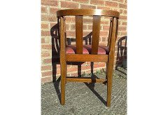 Gordon Russell. A set of six Cotswold School Arts and Crafts sculptured oak tub chairs - Thumbnail 5