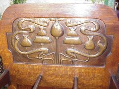 Norman and Stacey. An excellent quality oak Arts and Crafts stick stand - Thumbnail 2