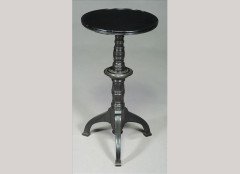 An Aesthetic Movement ebonised circular wine table - Thumbnail 1
