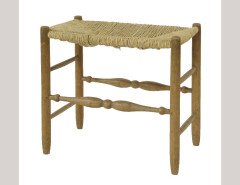Gordon Russell. An Ash and rush seat stool - Thumbnail 1