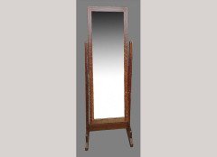 E W Godwin (attributed). An Anglo-Japanese oak cheval mirror - Thumbnail 1