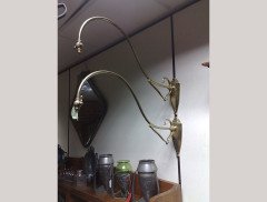WAS Benson. A pair of brass picture wall light brackets - Thumbnail 2