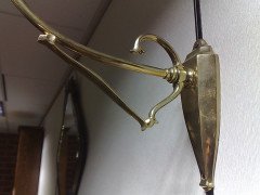 WAS Benson. A pair of brass picture wall light brackets - Thumbnail 4