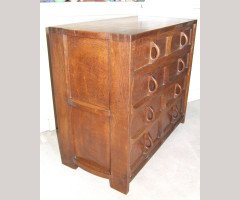 Ernest Barnsley. A highly important Cotswold School oak chest of drawers - Thumbnail 11