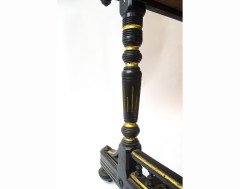 Bruce Talbert for Gillows. An important Aesthetic Movement ebonised desk - Thumbnail 3
