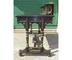 Bruce Talbert for Gillows. An important Aesthetic Movement ebonised desk - Thumbnail 7