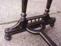 Bruce Talbert for Gillows. An important Aesthetic Movement ebonised desk - Thumbnail 11