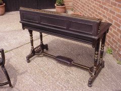 Bruce Talbert for Gillows. An important Aesthetic Movement ebonised desk - Thumbnail 13