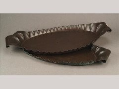 WAS Benson. A pair of copper oval twin handled tray - Thumbnail 1