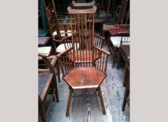 Liberty and Co. A pair of beech high comb back elbow chairs - Thumbnail 2